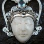 Silver Topaz Crown Goddess Pendant GDP-1043-PS