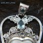 Silver Topaz Crown Goddess Pendant GDP-1043-PS
