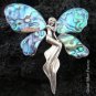 XL Silver & Paua Shell Angel Brooch Pendant BC-117-KT