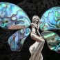 XL Silver & Paua Shell Angel Brooch Pendant BC-117-KT