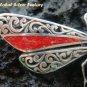 925 Silver Dragonfly Coral Garnet Topaz Brooch BC-112-PS