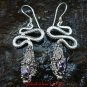 Sterling Silver Amethyst Snake Earrings ER-187-KA