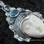 925 Silver Blue Topaz Sajen Goddess Pendant GDP-726-PS