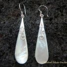 Sterling Silver Long MOP Shell Earrings ER-508-KT