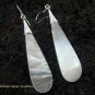 Sterling Silver Long MOP Shell Earrings ER-508-KT