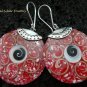 Sterling Silver Red Shell Earrings ER-543-KT