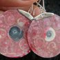 Sterling Silver Red Shell Earrings ER-543-KT