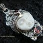 925 Silver & Garnet Goddess Pendant GDP-796-PS