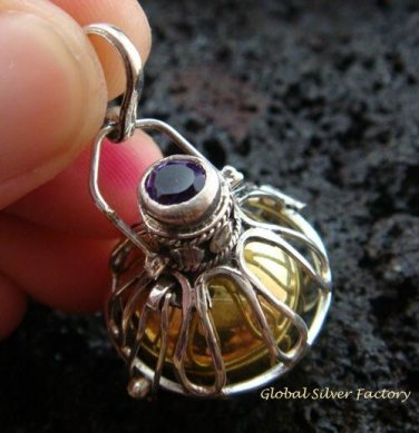 Sterling Silver Amethyst 22mm Harmony Ball HB-293-KT