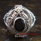 925 Silver Garnet Poison Ring LR-606-KT