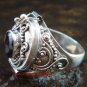 925 Silver Garnet Poison Ring LR-606-KT