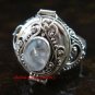 925 Silver Rainbow Moonstone Poison Ring LR-607-KT