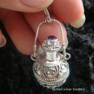 Sterling Silver Perfume Pendant With Cut Amethyst PP-206-KT