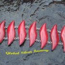 Sterling Silver & 7 Pieces Natural Coral Bracelet SBB-370-KT