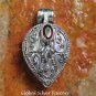 Silver and Garnet Gemstone Locket Pendant LP-245-KA
