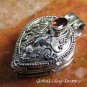 Silver and Garnet Gemstone Locket Pendant LP-245-KA