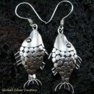 Sterling Silver Fish Earrings SE-102-KA