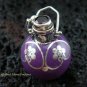 925 Silver Garnet Filigree Purple Chime Ball Pendant CH-194-KT