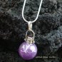 925 Silver Garnet Filigree Purple Chime Ball Pendant CH-194-KT