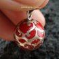 Sterling Silver Red Chime Ball Pendant 12mm CH-245-KT