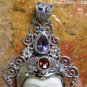 Filigree Design Gold Plated Mixed Gem Goddess Pendant GDP-1303-PS