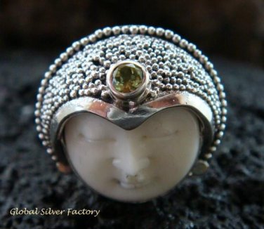 925 Silver Peridot Goddess Ring GDR-159-PS