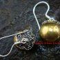 Silver Granulated Pattern Chime Ball Earrings CBE-103-KA