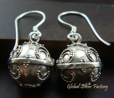 Sterling Silver Balinese Chime Ball Earrings CBE-127-KT