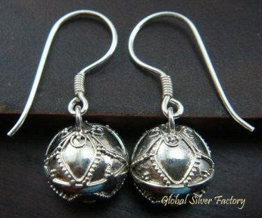 Sterling Silver Balinese Chime Ball Earrings CBE-128-KT