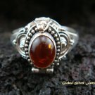 925 Silver & Amber Poison Ring LR-485-KT