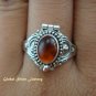 925 Silver & Amber Poison Ring LR-485-KT