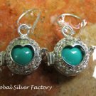 Silver Heart Design Harmony Ball Earrings CBE-154-KA