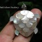 Silver and White Shell Turtle Brooch BC-186-KT