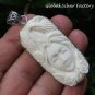 Silver Carved Woman Eagle and Flower Pendant BP-210-KA