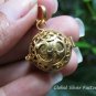 Silver and Gold Plated Om Design 24mm Chime Ball Pendant GPB-103-KT