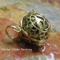 Silver and Gold Plated Om Design 24mm Chime Ball Pendant GPB-103-KT