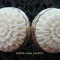 925 Silver Carved Flower Design Earrings ER-511-KA