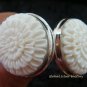 925 Silver Carved Flower Design Earrings ER-511-KA