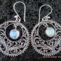 925 Silver Moonstone Bali Ornate Design Earrings ER-518-KT