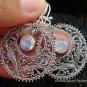 925 Silver Moonstone Bali Ornate Design Earrings ER-518-KT