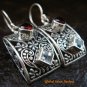 Delicate Garnet and Blue Topaz Sterling Silver Earrings ER-591-KT
