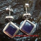 Sterling Silver Square Amethyst Earrings ER-637-KT