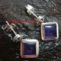 Sterling Silver Square Amethyst Earrings ER-637-KT