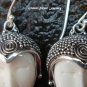 Silver Carved Bone Goddess Earrings GDE-1032-IKP