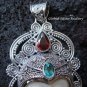 Solid 925 Silver Multi Gems Goddess Pendant GDP-421-PS