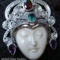 Solid 925 Silver Multi Gems Goddess Pendant GDP-421-PS