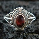 925 Silver Garnet Locket Ring LR-525-KT