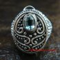 New Model 925 Silver Blue Topaz Poison Ring LR-609-PS
