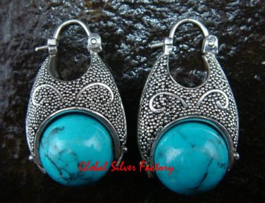 Sterling Silver Turquoise Earrings ER-633-KT