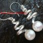 Sterling Silver & Freshwater Pearl Spiral Earrings ER-652-KT